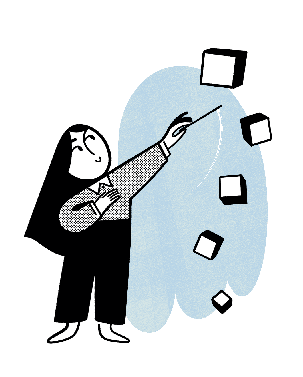 frau-zaubert-mit-bloecken