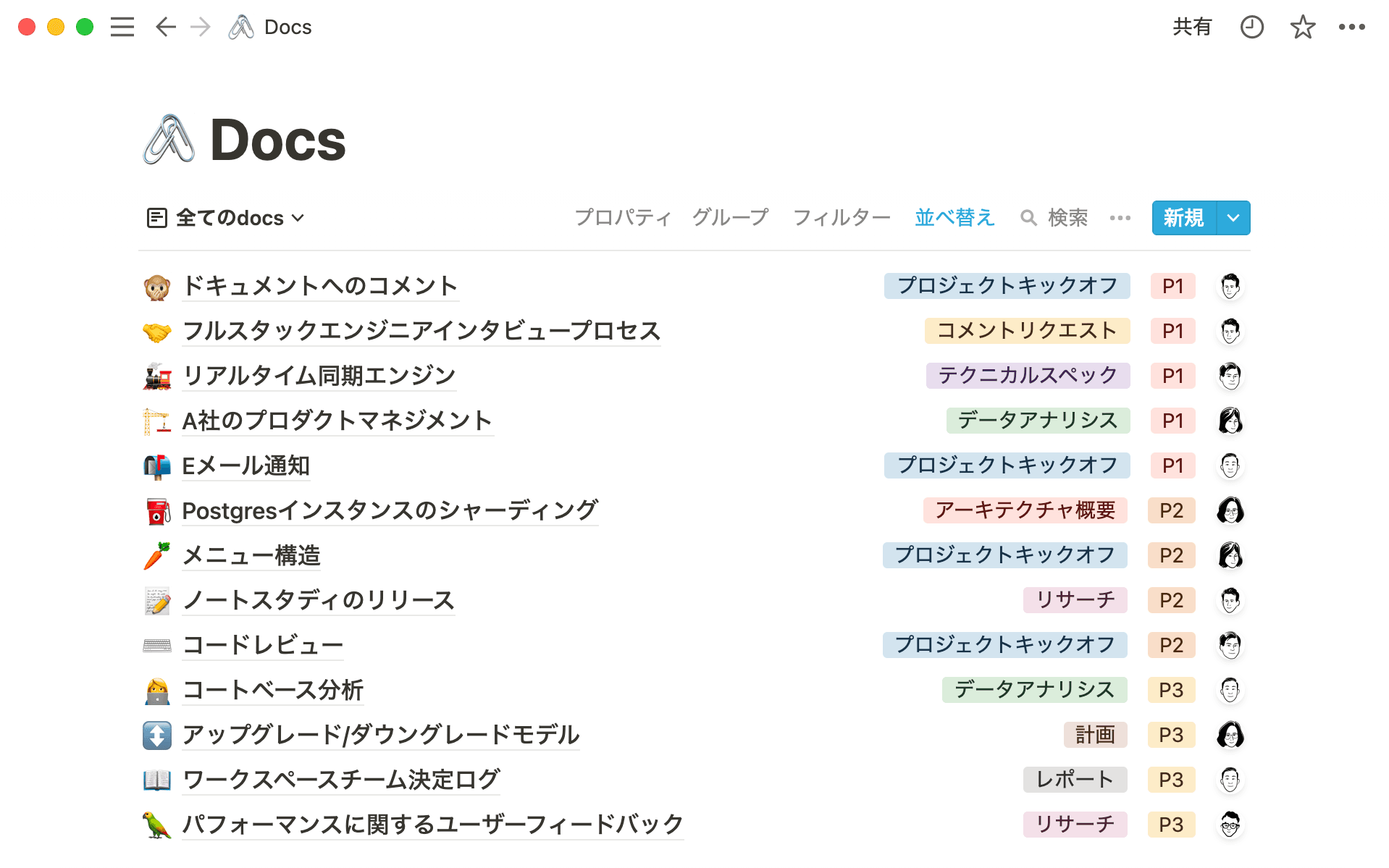 ドキュメントデータベースは、思いついたことを整理するのに役立ちます。