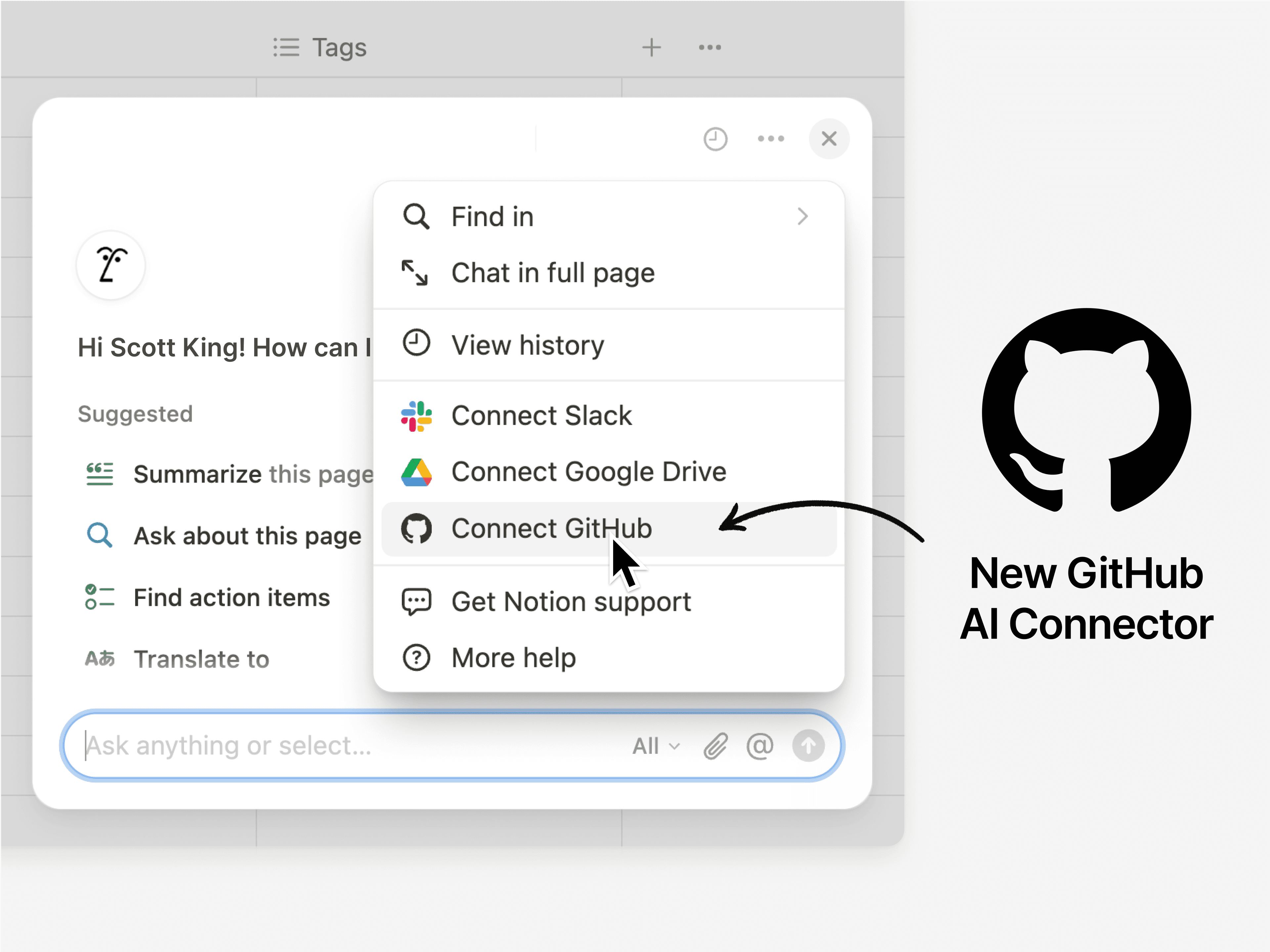 Conexión de la IA para GitHub (beta)
