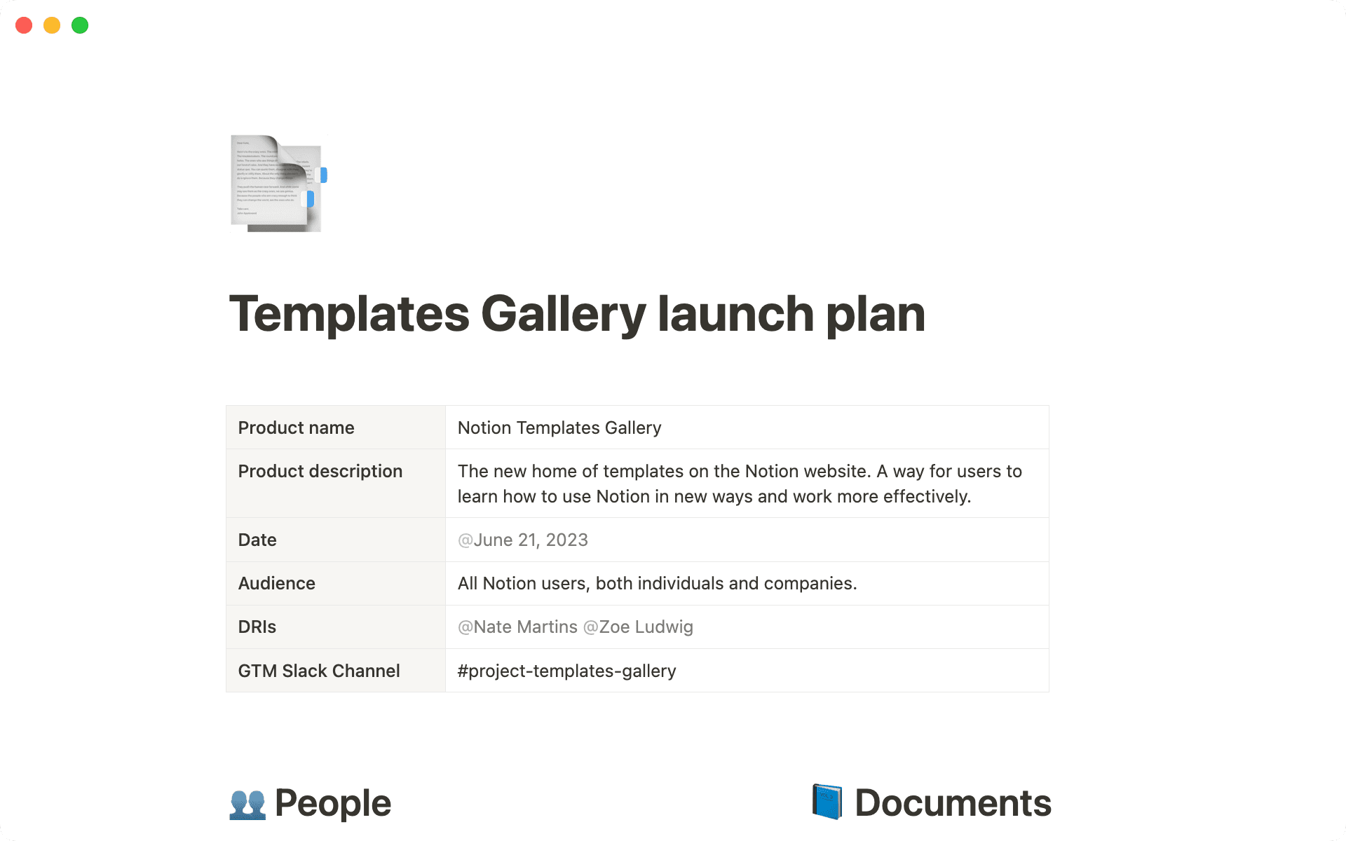 プロダクトマーケティングチームは、このローンチプランでGTM戦略を運用しています。