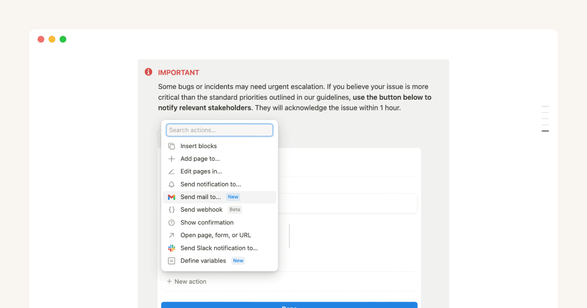 ボタンをクリックするだけで、すぐにメンバーに通知できます。