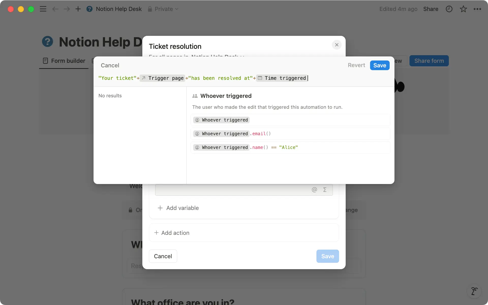 Usa los signos '+' para encadenar los elementos de la fórmula. Si la fórmula es incorrecta, cambiará a rojo