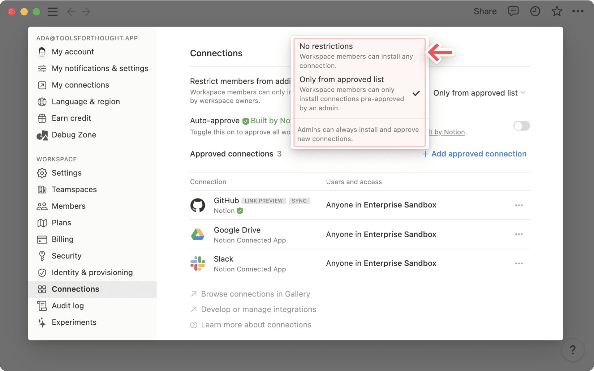 Integración - Menú Empresa