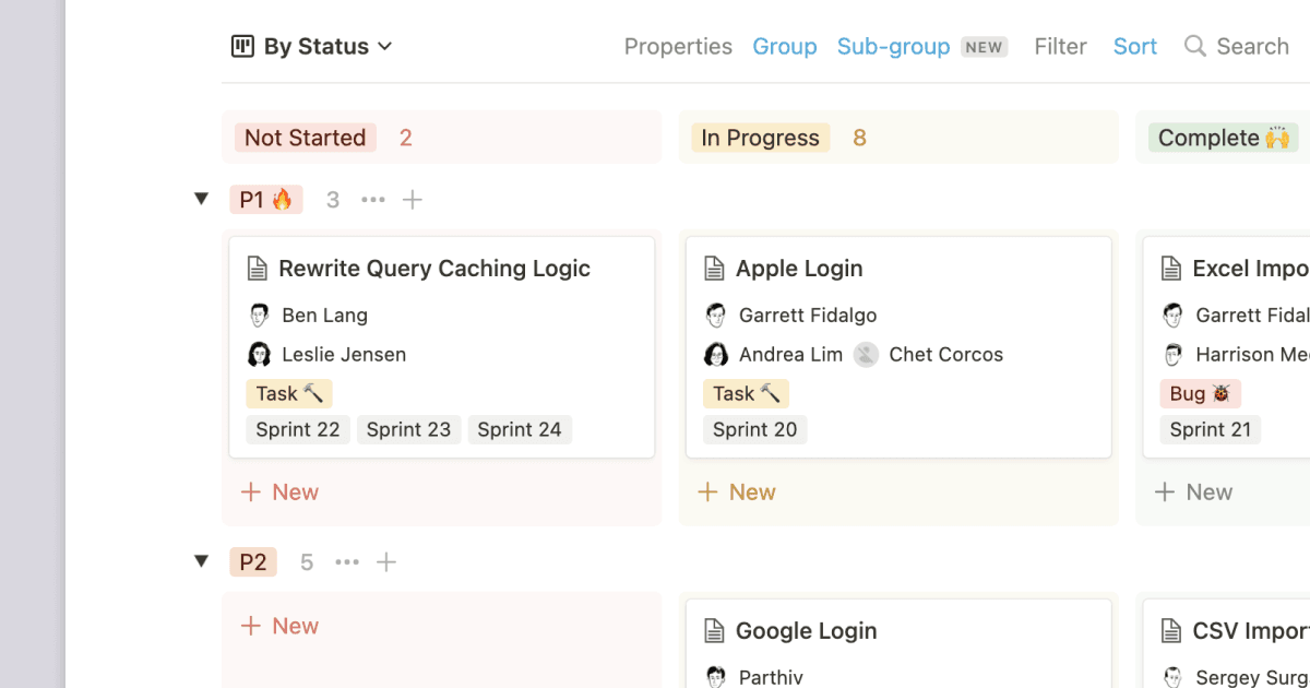 Notion 2.13: 데이터베이스 그룹화 & 하위 그룹화 🍱
