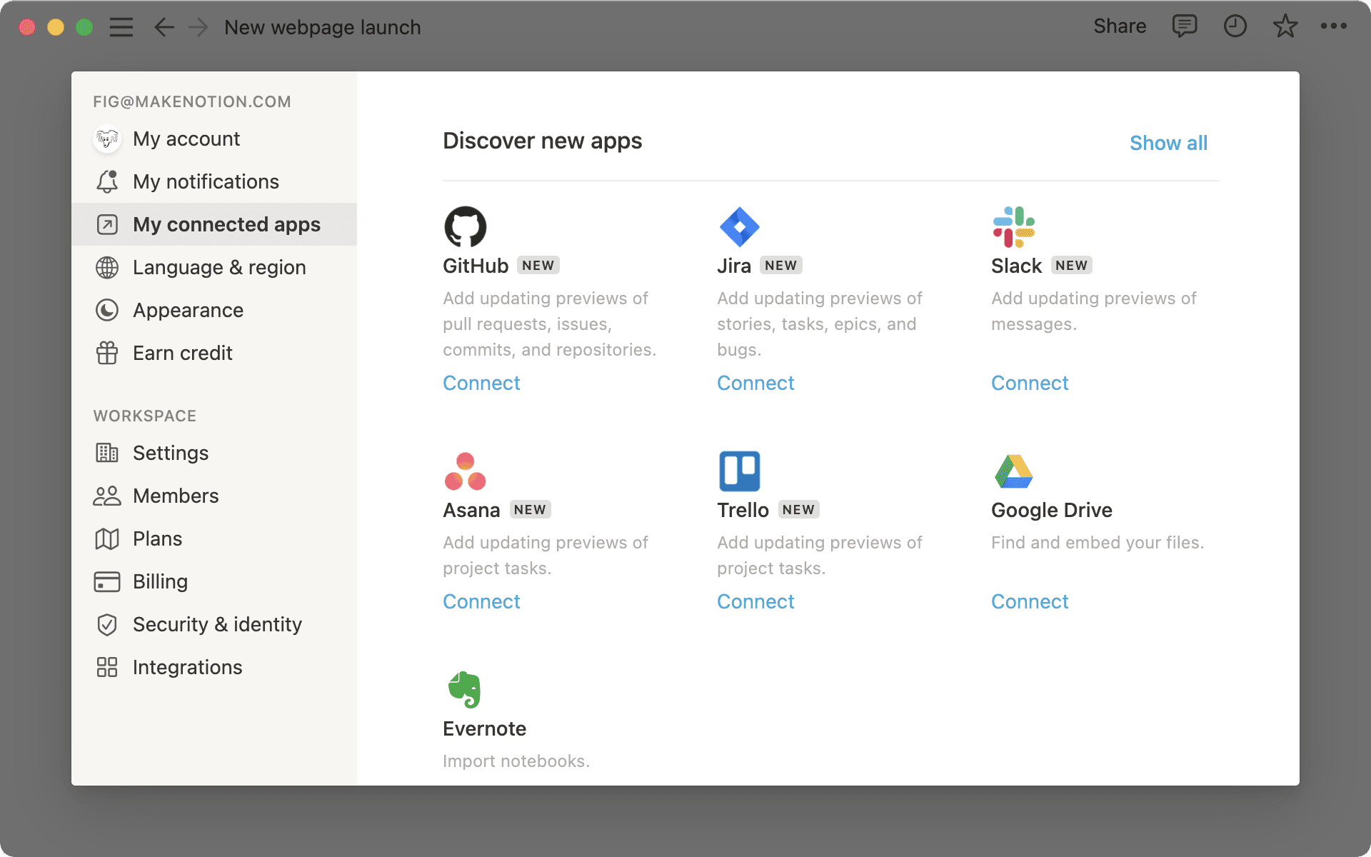 Mis aplicaciones conectadas