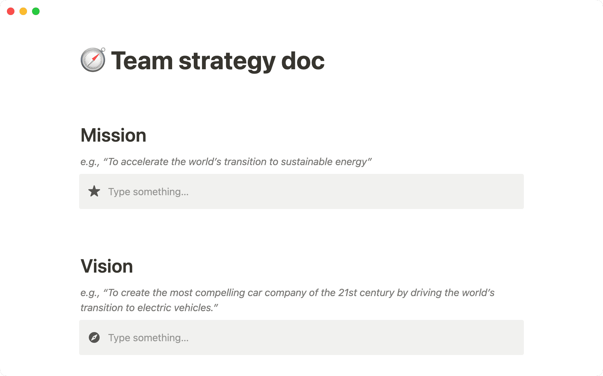 명확하게 설명된 팀 미션과 비전을 통해 업무를 구체화하세요.