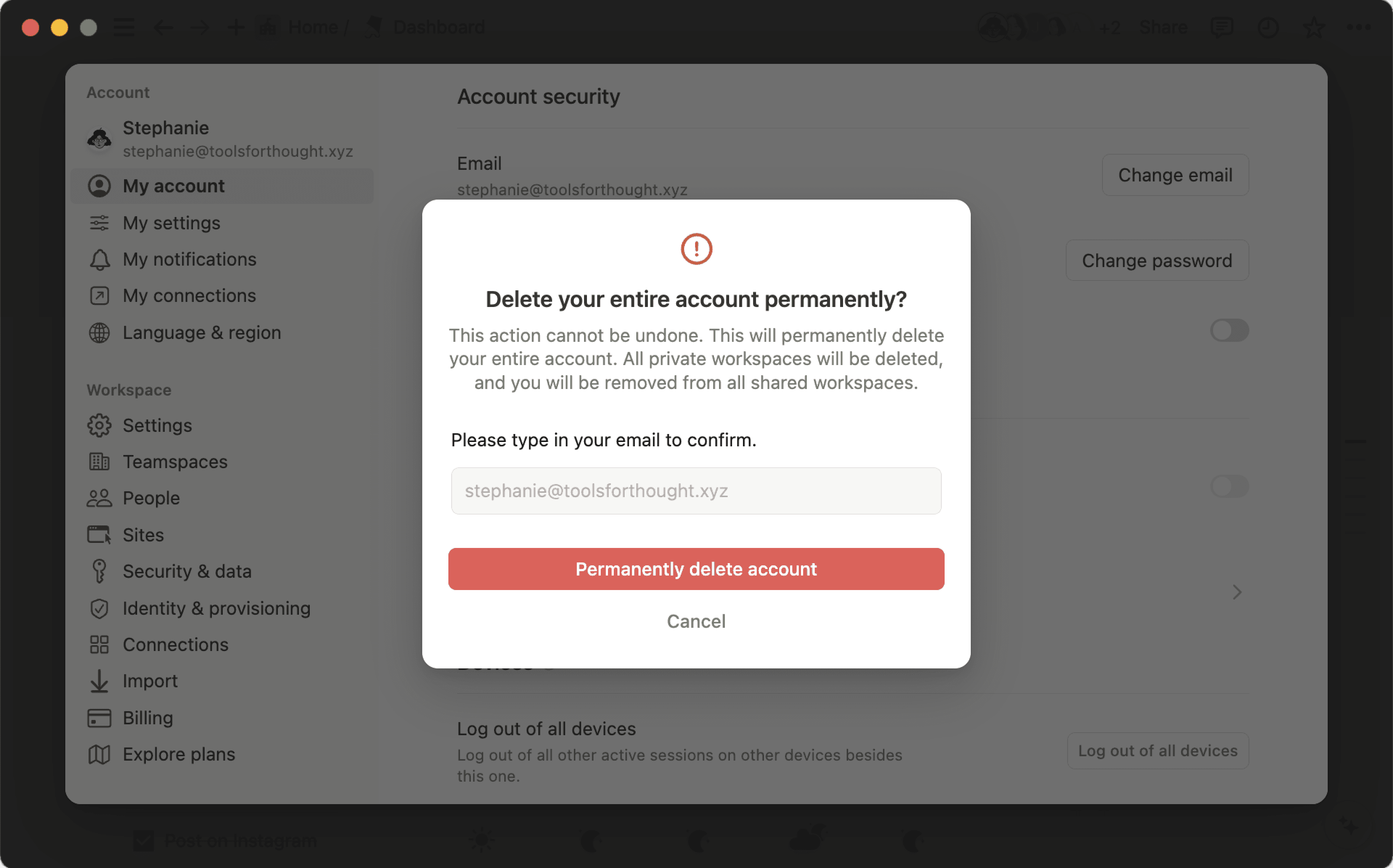 Konto löschen - Konto löschen