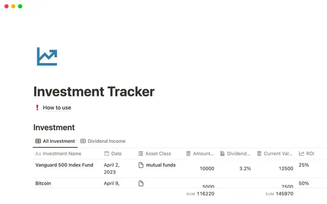 Investment Tracker