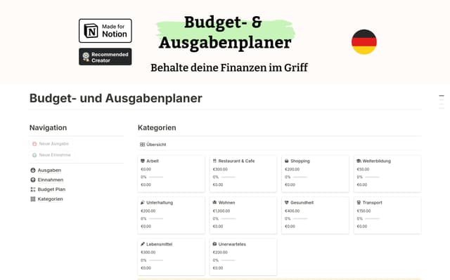 Budget- und Ausgabenplaner