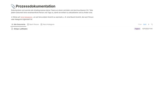 Prozessdokumentation